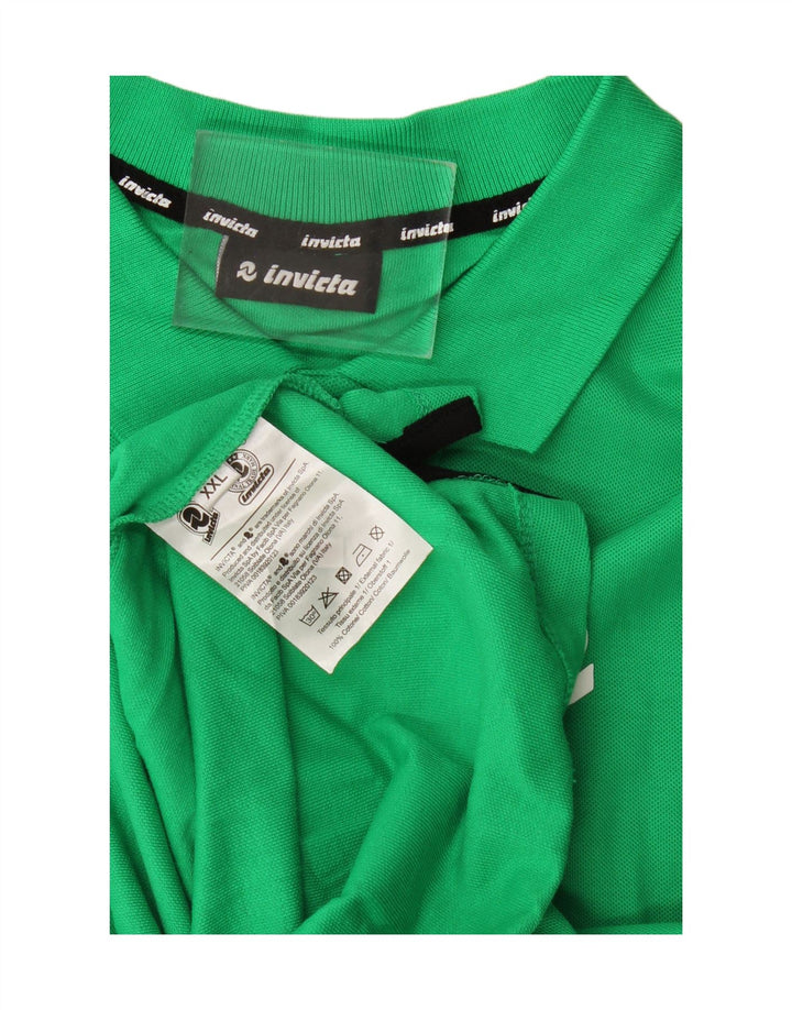 INVICTA Herren-Poloshirt mit Grafik, 2XL, grüne Baumwolle