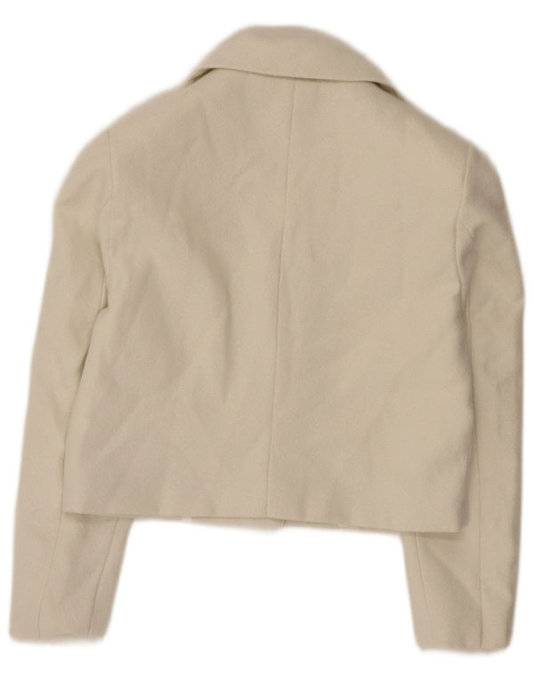 Vintage Womens Bolero Jacket UK 10 Small Off White Polyester