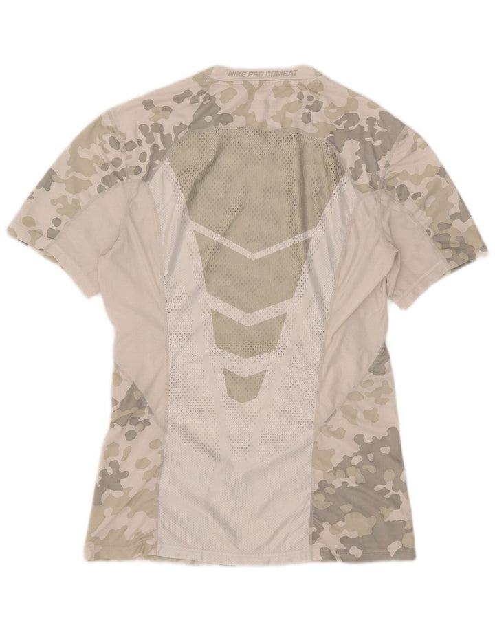 Nike Herren Dri Fit Grafik-T-Shirt-Oberteil, großes graues Camouflage-Polyester