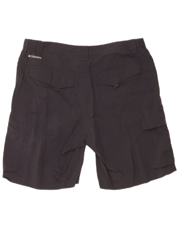COLUMBIA Herren Omni-Shade Cargo Shorts W36 Großes schwarzes Nylon