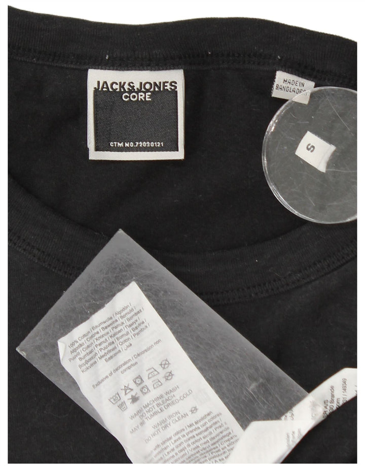 Jack & Jones Herren T-Shirt Top Small Schwarz Baumwolle