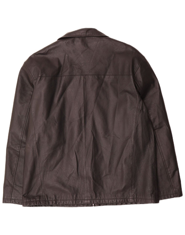 Angelo Litrico Herren Lederjacke UK 42 XL Schwarz