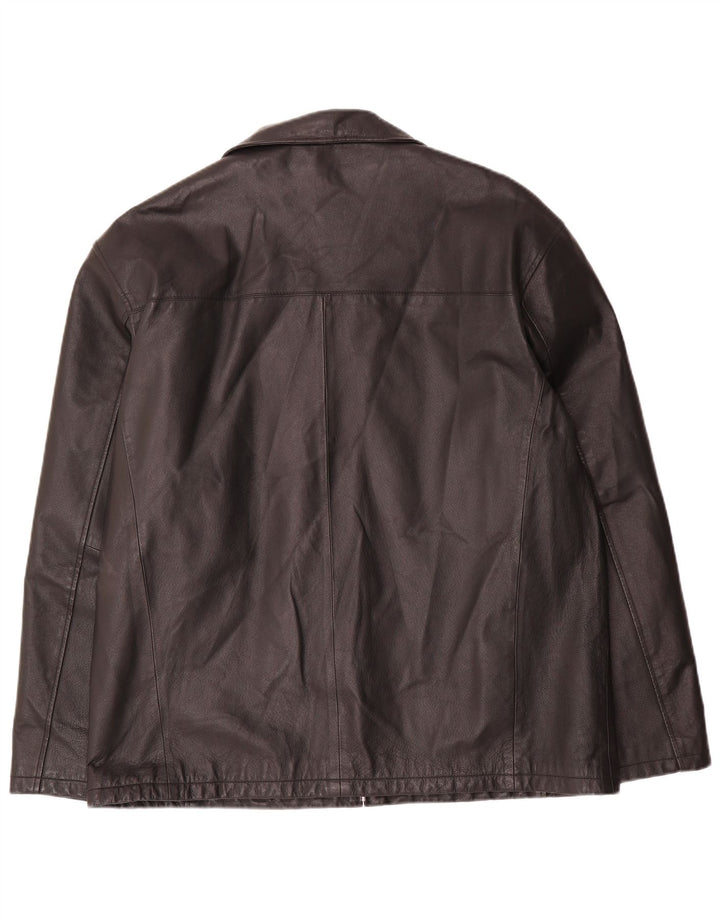 Angelo Litrico Herren Lederjacke UK 42 XL Schwarz
