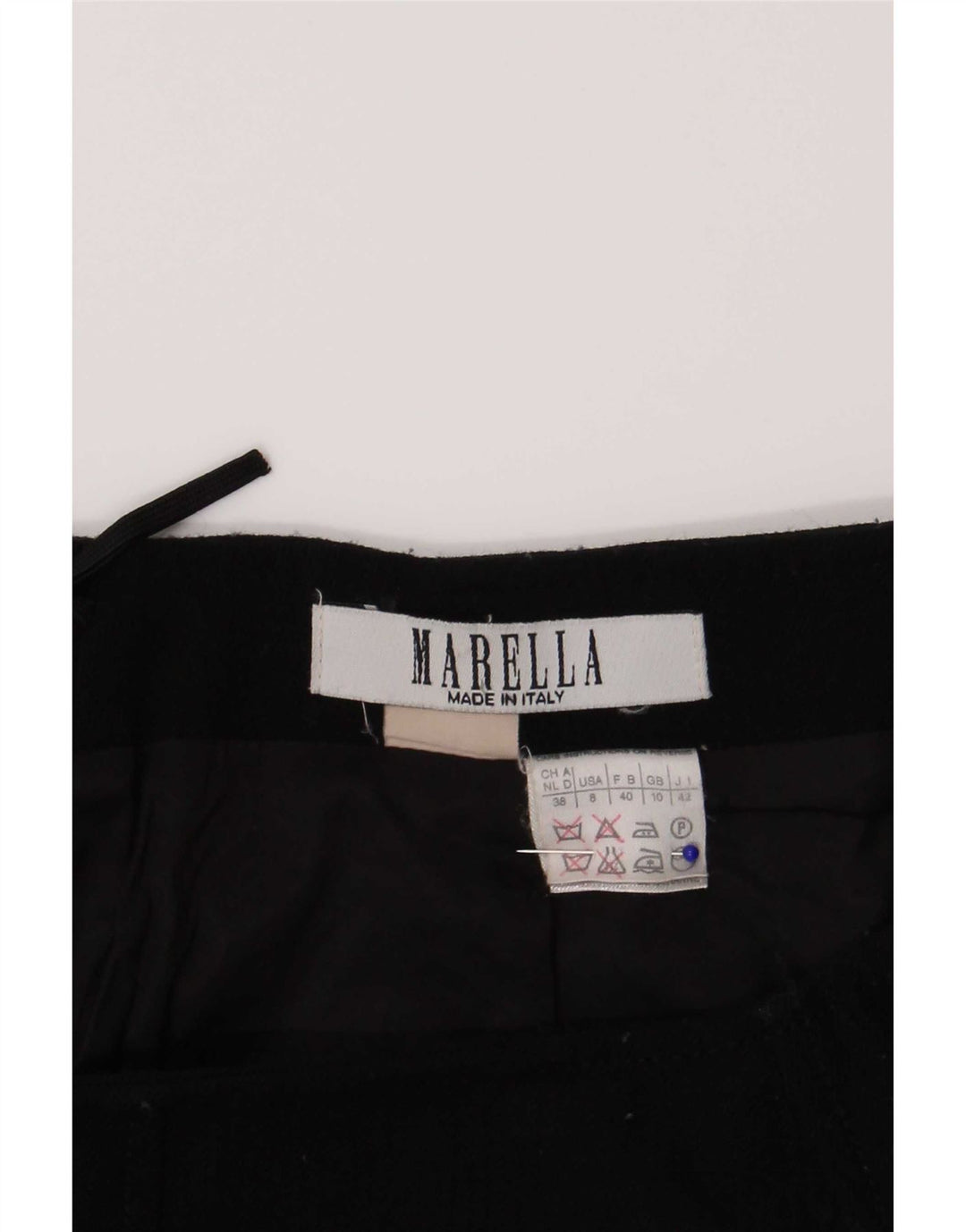 Marella Damen Minirock UK 10 Small W26 Schwarze Wolle