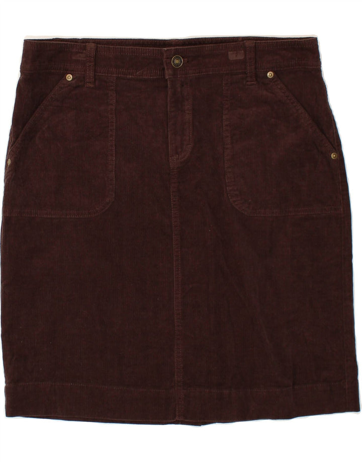 IZOD Womens Corduroy Skirt US 8 Medium W32 Brown Cotton Vintage Izod and Second-Hand Izod from Messina Hembry 