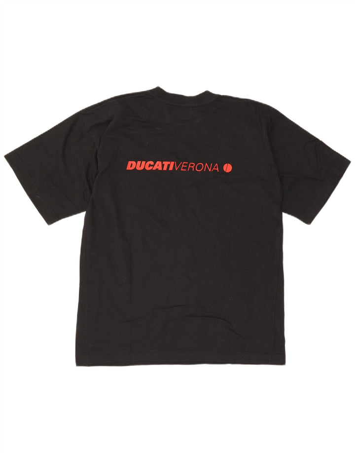 Ducati Herren-T-Shirt mit Grafik, mittlere schwarze Baumwolle