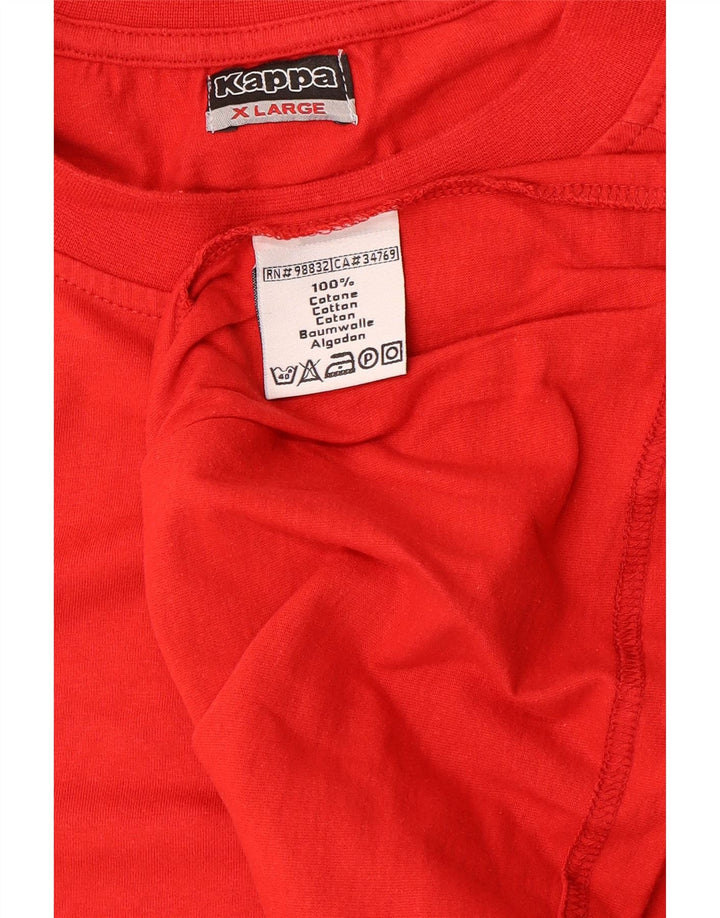 KAPPA Herren T-Shirt Top XL Rot Baumwolle