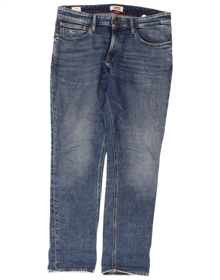 Tommy Hilfiger Herren Slim Jeans W32 L31 Blaue Baumwolle