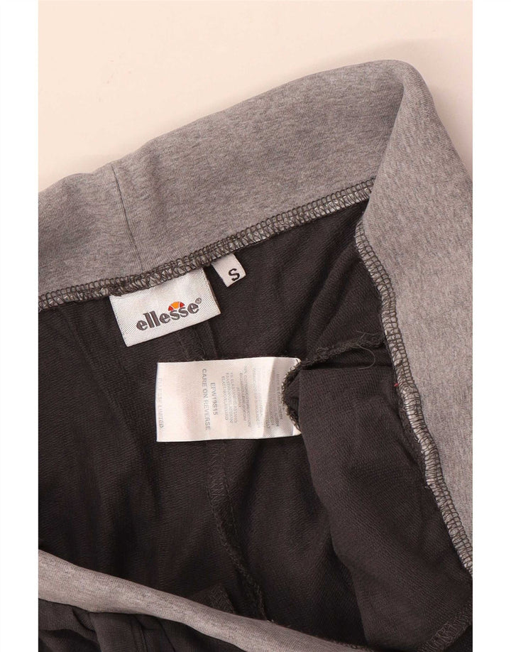 Ellesse Damen-Trainingshose, Jogginghose, klein, graue Colourblock-Baumwolle