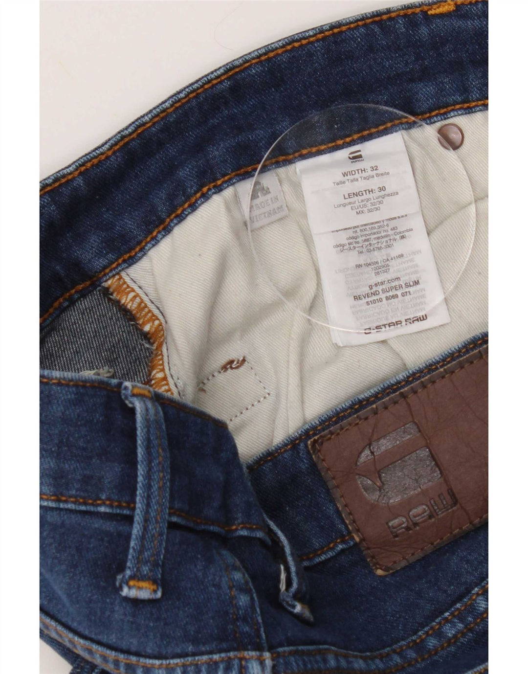 G-Star Herren Revend Super Slim Jeans W32 L30 Blaue Baumwolle