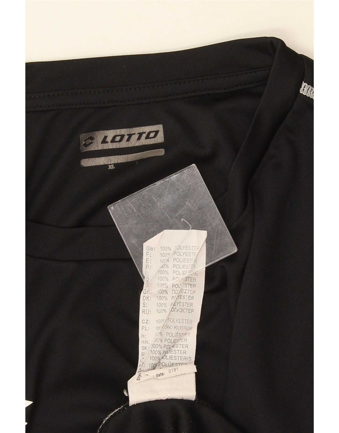 Lotto Herren T-Shirt Top Large Schwarz Polyester