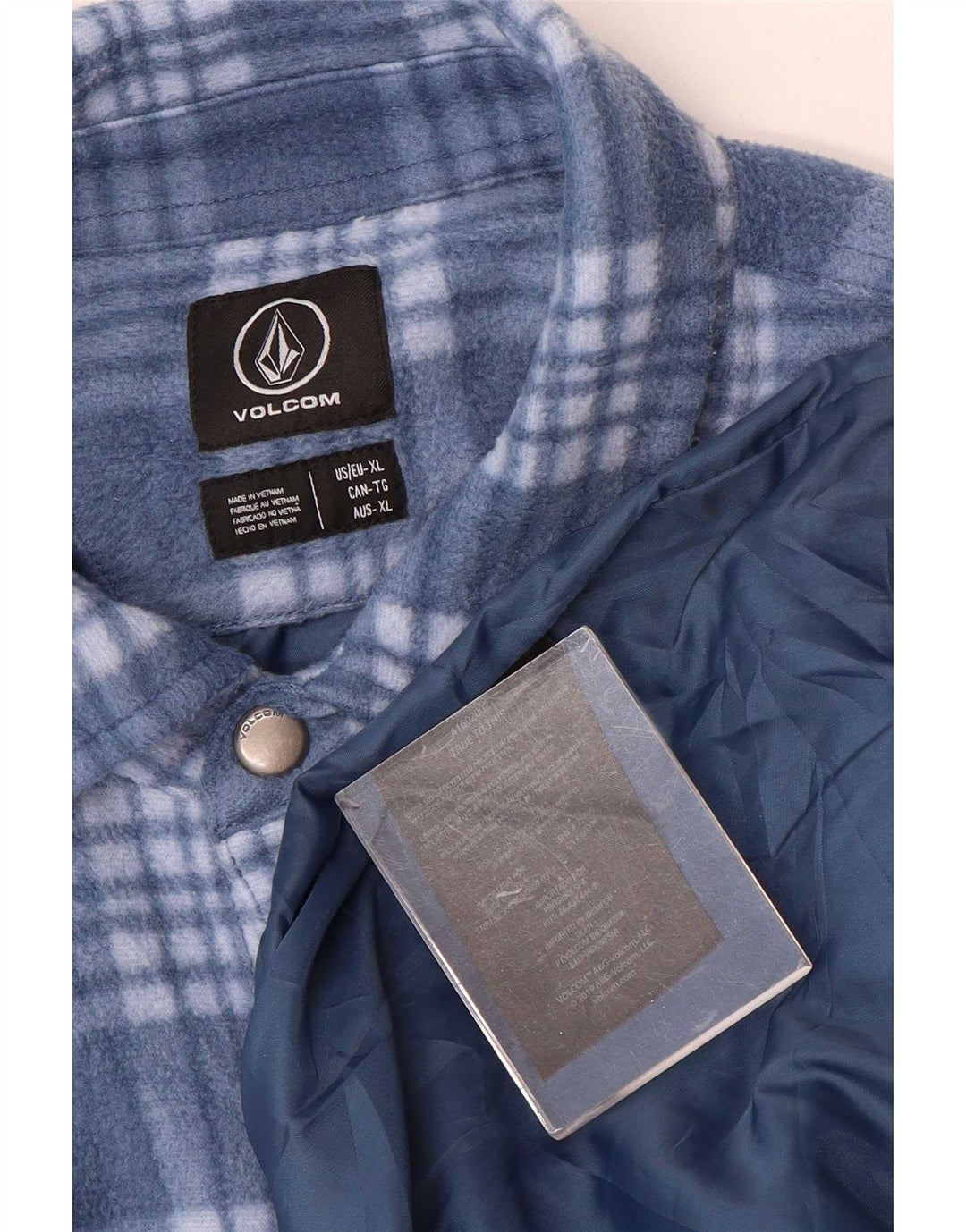 Volcom Herren Lumberjack Fleece Shirt XL Blau kariert Polyester