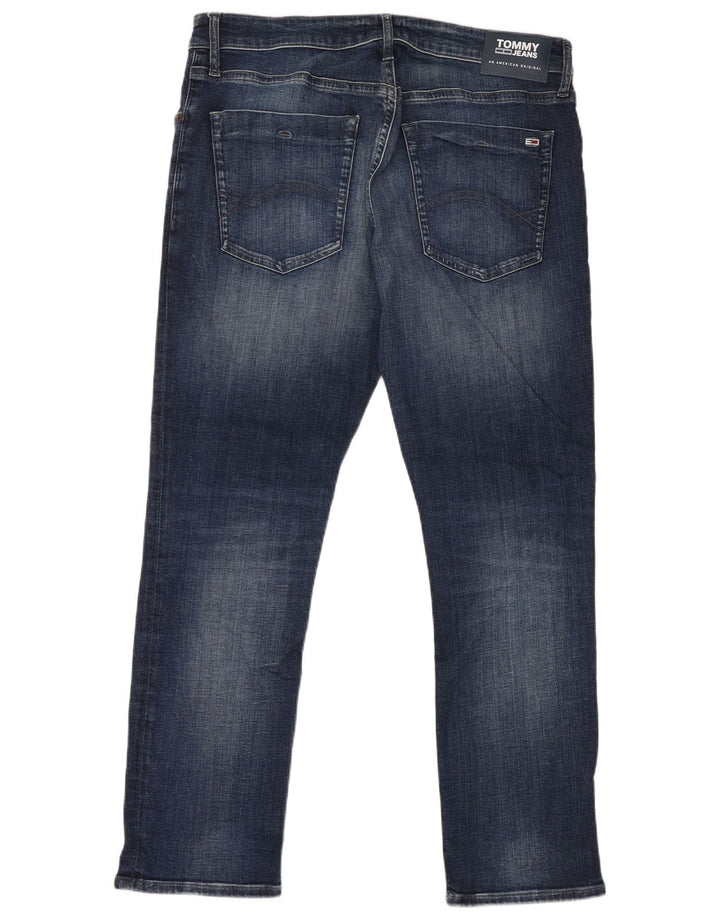 Tommy Hilfiger Herren Slim Jeans W36 L30 Blaue Baumwolle