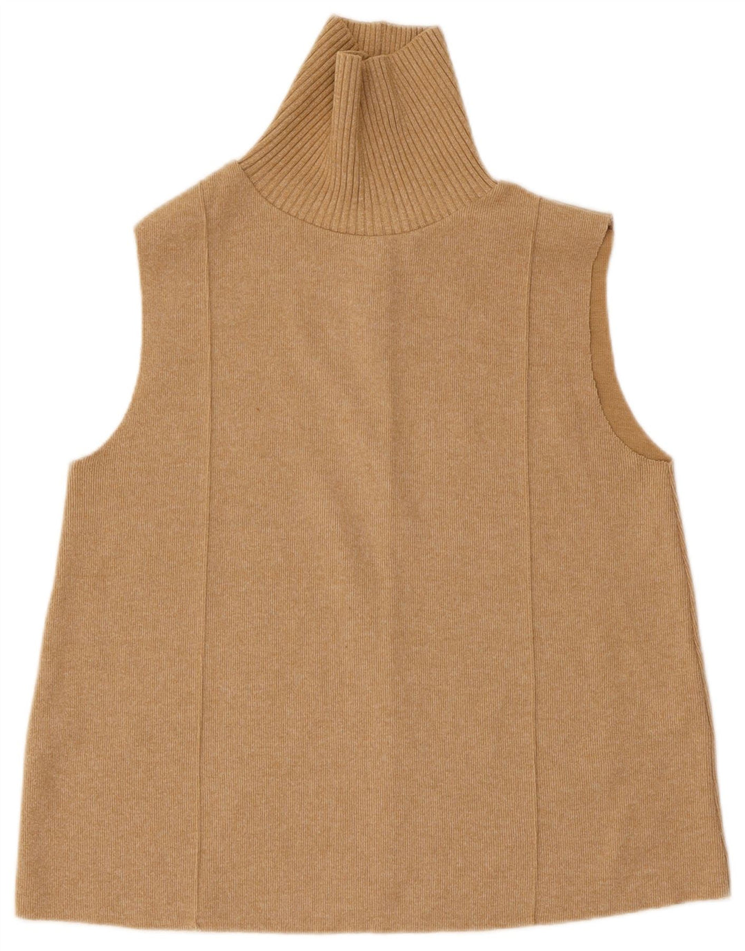 Zara Damen Weste Top UK 12 Mittelbeige Baumwolle