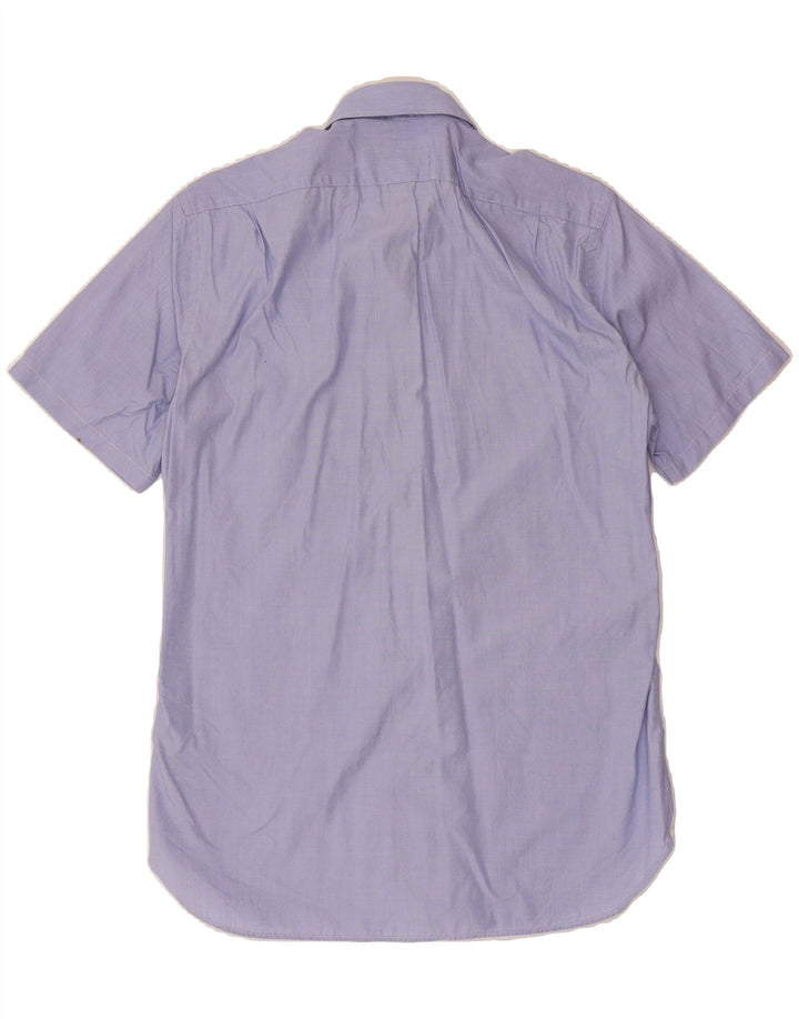 J. CREW Mens Ludlow Short Sleeve Shirt Medium Blue Cotton Vintage J. Crew and Second-Hand J. Crew from Messina Hembry 