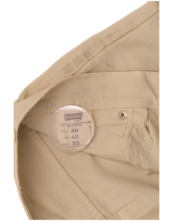 CARRERA Gerade Herren-Freizeithose IT 48 Mittel W32 L33 Beige Baumwolle
