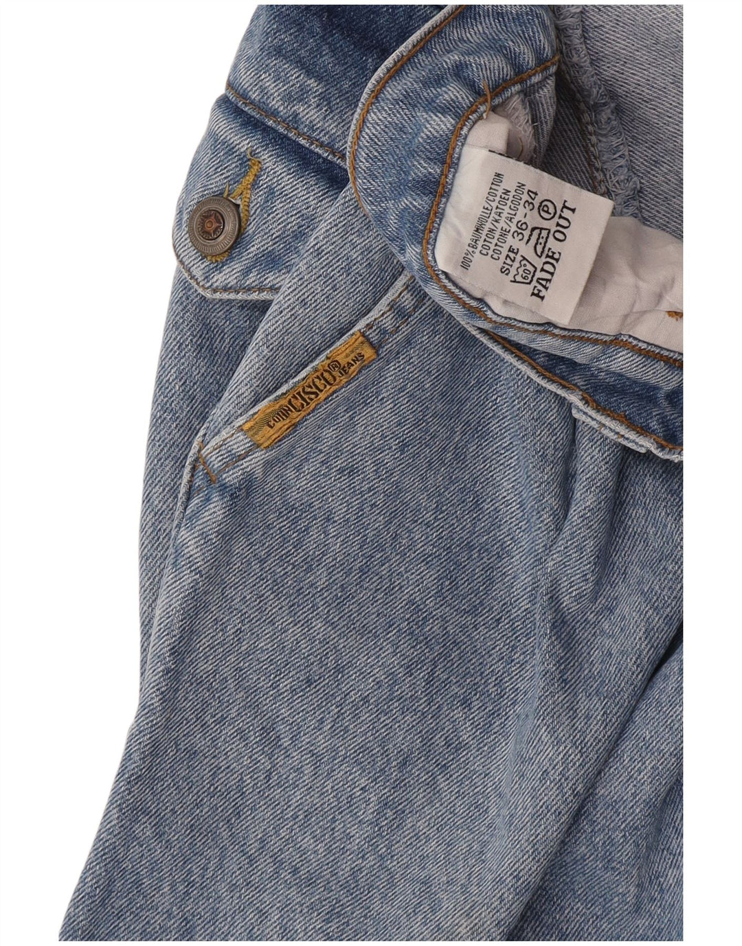 Cohn Cisco Herren Straight Jeans W36 L34 Blaue Baumwolle