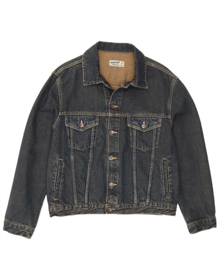 WPM Herren Jeansjacke UK 38 Mittelblaue Baumwolle