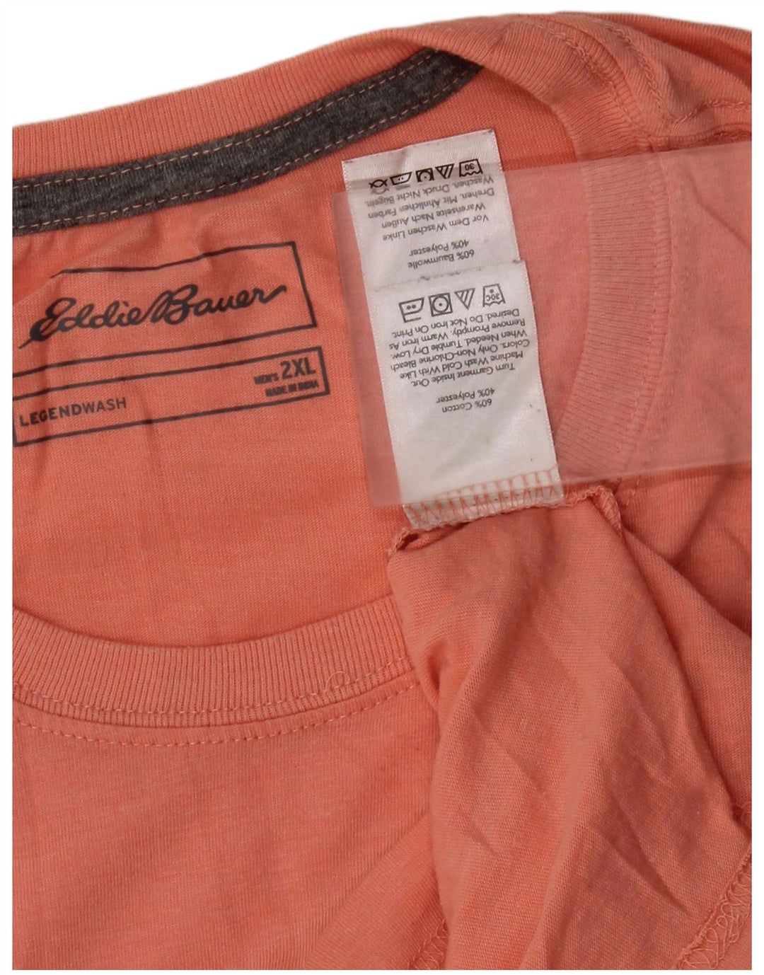 Eddie Bauer Herren Grafik T-Shirt Top 2XL Rosa Baumwolle