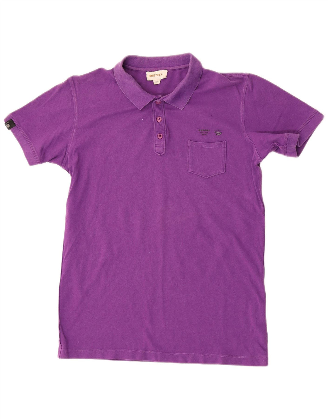 Diesel Herren-Poloshirt, Größe L, Lila, Baumwolle