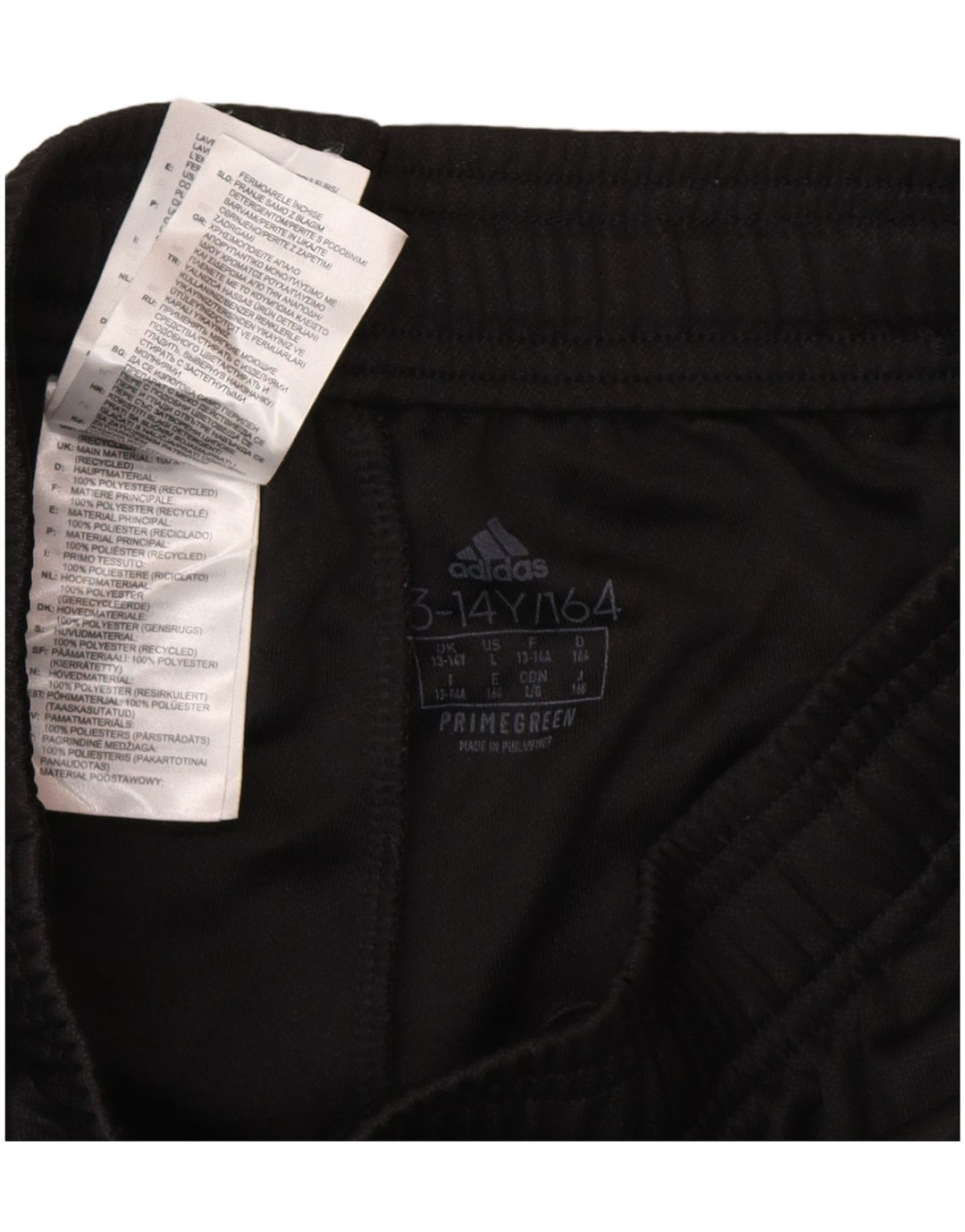 Adidas Jungen Primegreen Trainingshose 13–14 Jahre, schwarzes Polyester