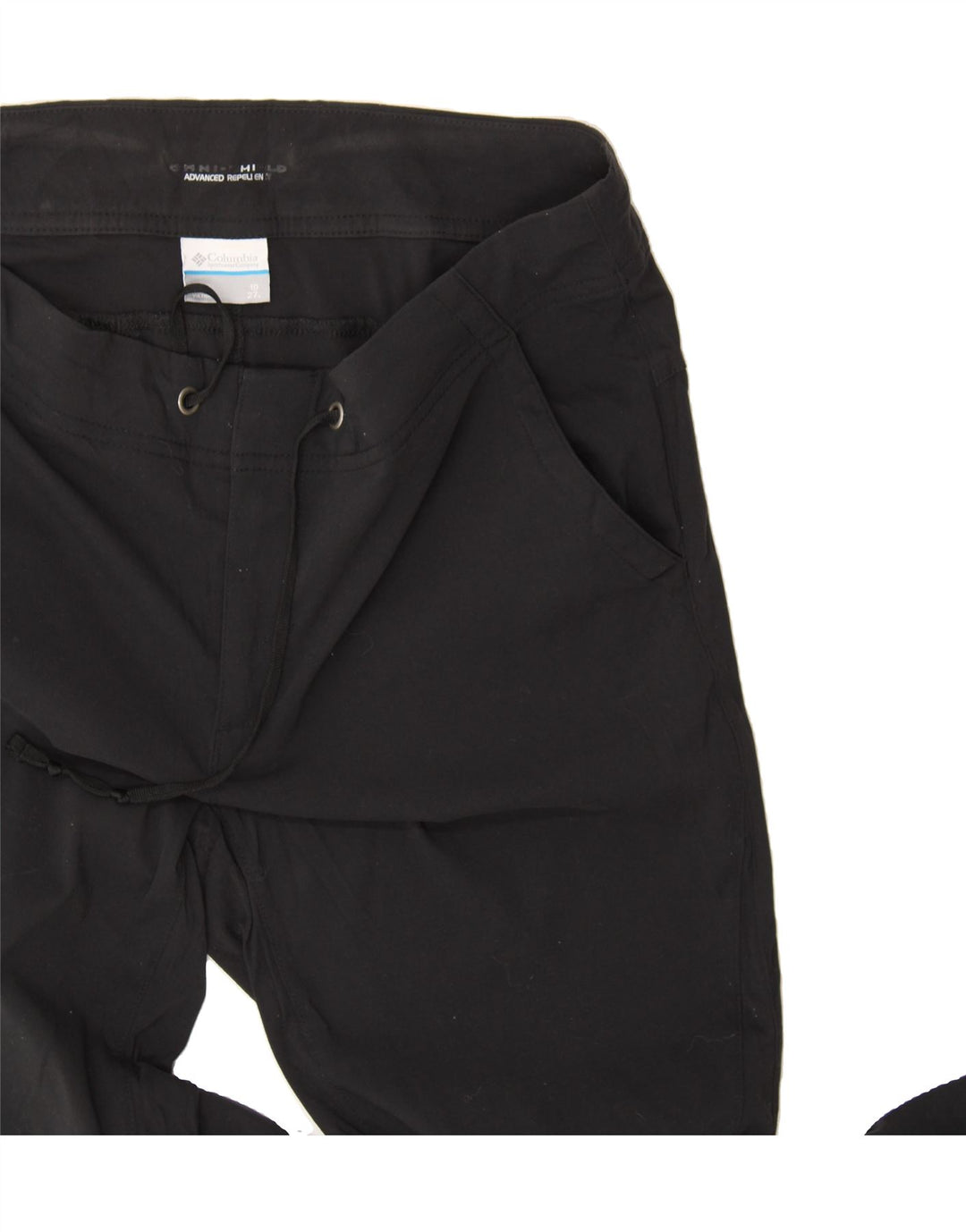 COLUMBIA Womens Tracksuit Trousers UK 10 Small Black Nylon Vintage Columbia and Second-Hand Columbia from Messina Hembry 