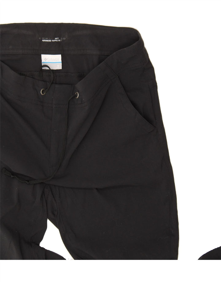 COLUMBIA Womens Tracksuit Trousers UK 10 Small Black Nylon Vintage Columbia and Second-Hand Columbia from Messina Hembry 