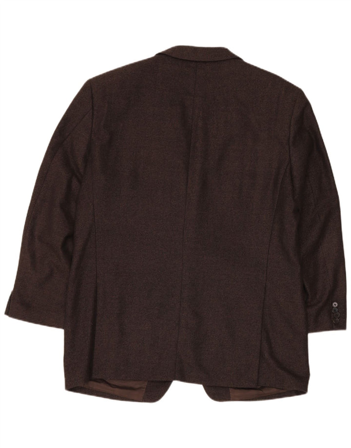COLOMBO Herren-Blazer mit 2 Knöpfen, EU 54, 2XL, braun, Fischgrätenmuster, Kaschmir