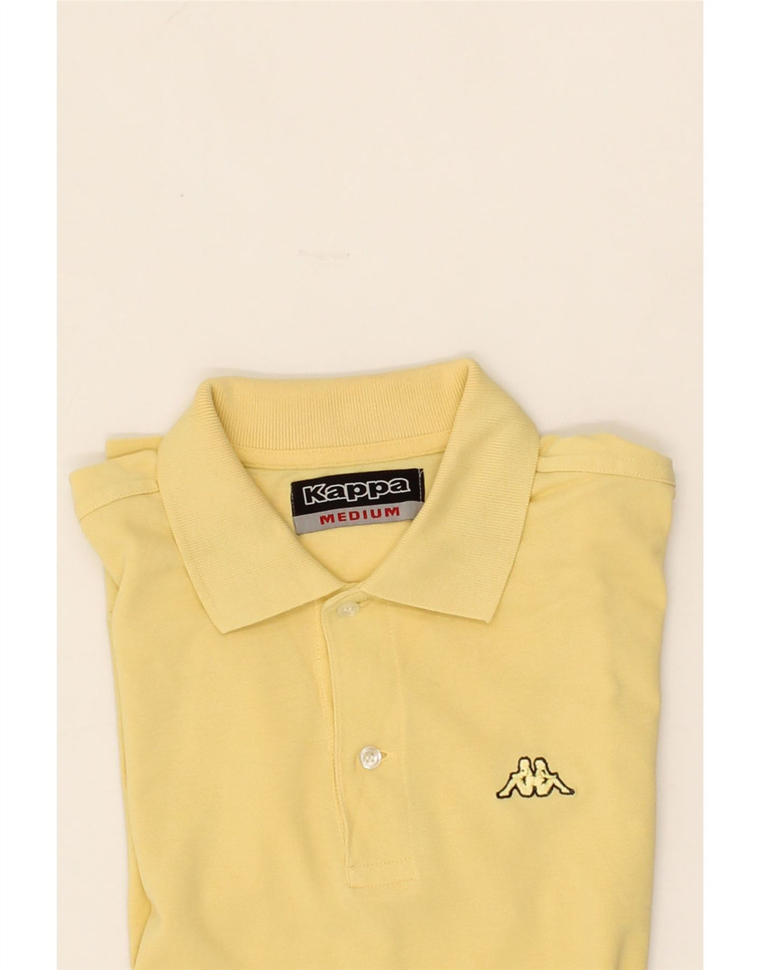 KAPPA Mens Polo Shirt Medium Yellow Cotton Vintage Kappa and Second-Hand Kappa from Messina Hembry 