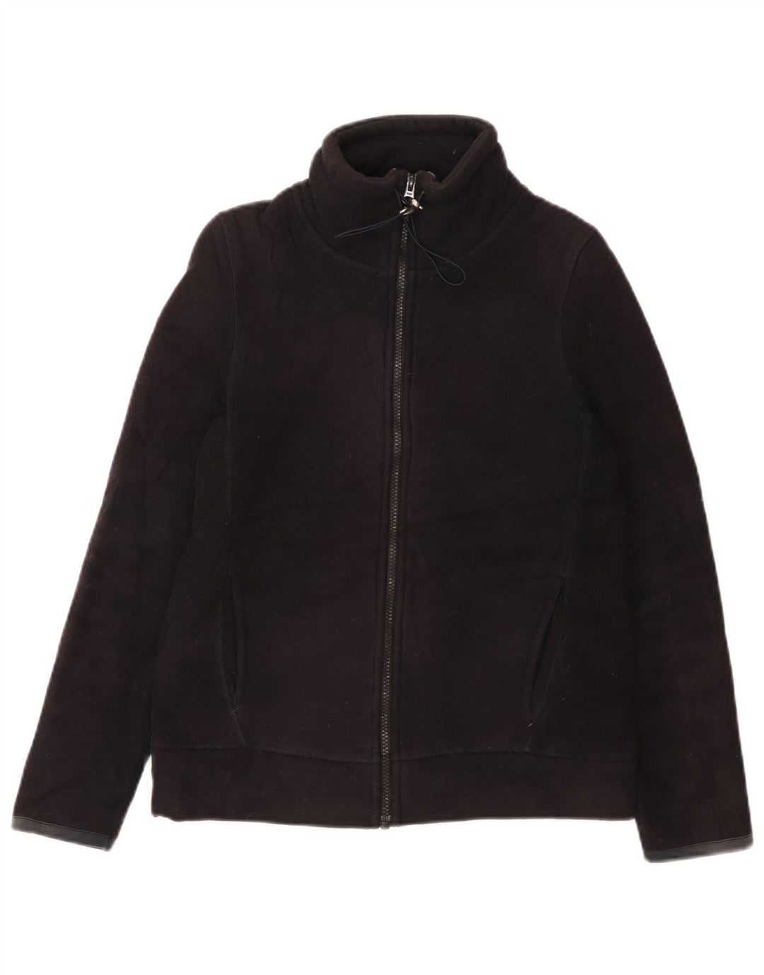 Marks & Spencer Damen Sherpa-Fleecejacke UK 8 Small Schwarz Polyester