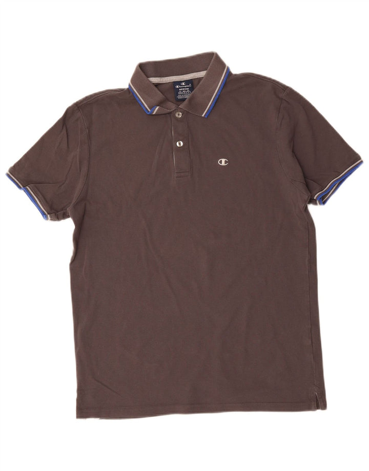 CHAMPION Herren-Poloshirt aus mittelgrauer Baumwolle