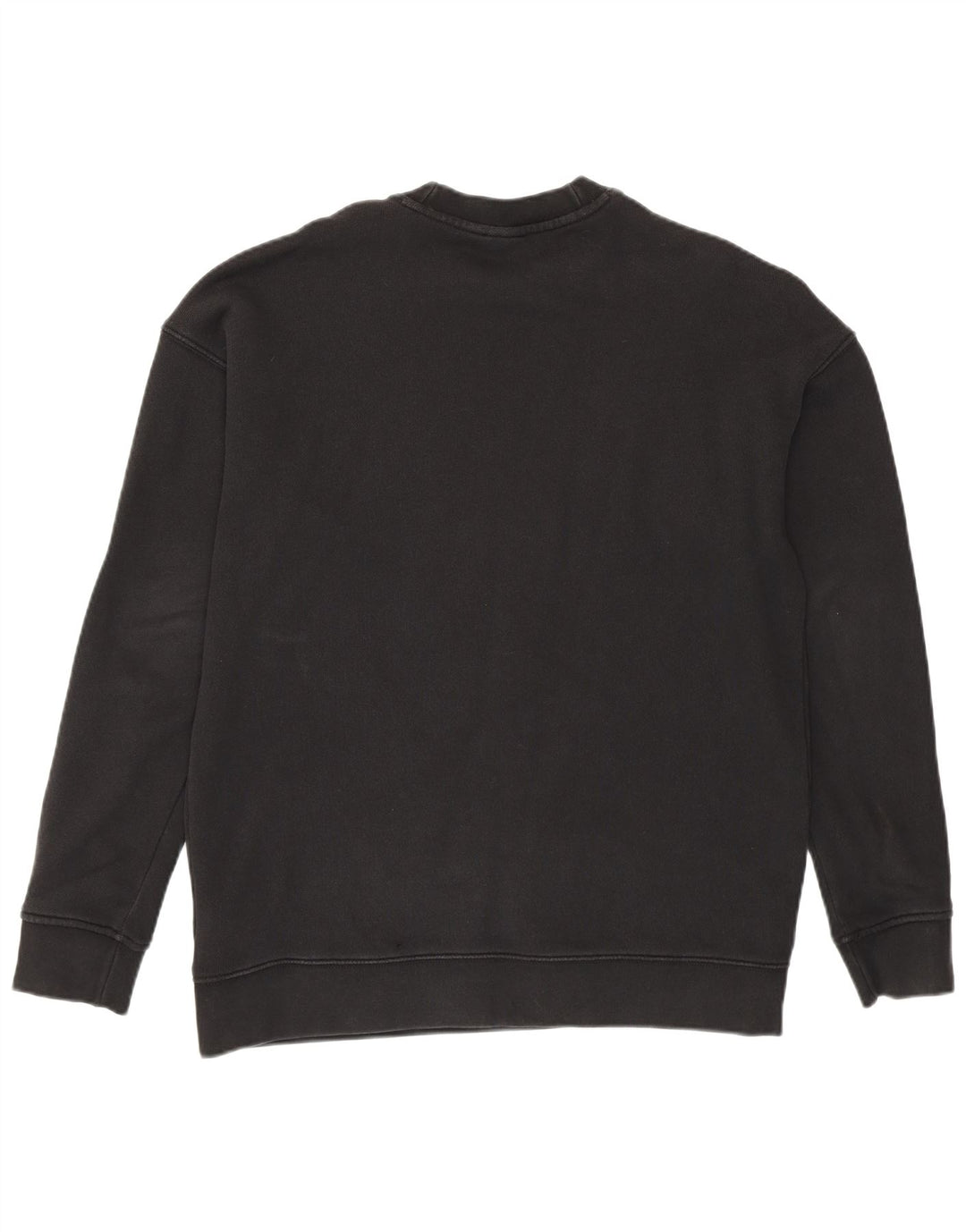 Adidas Womens Graphic Oversized Sweatshirt Pullover UK 10 Small Schwarze Baumwolle
