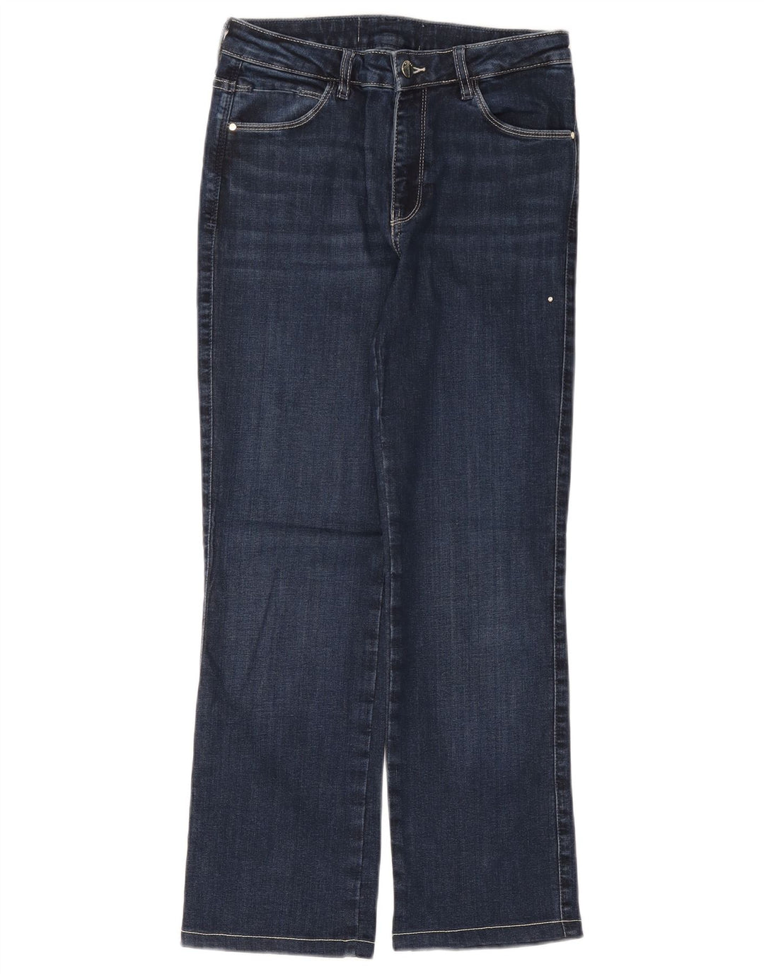 GUESS Damen Eco Straight Jeans W28 L27 Marineblaue Baumwolle
