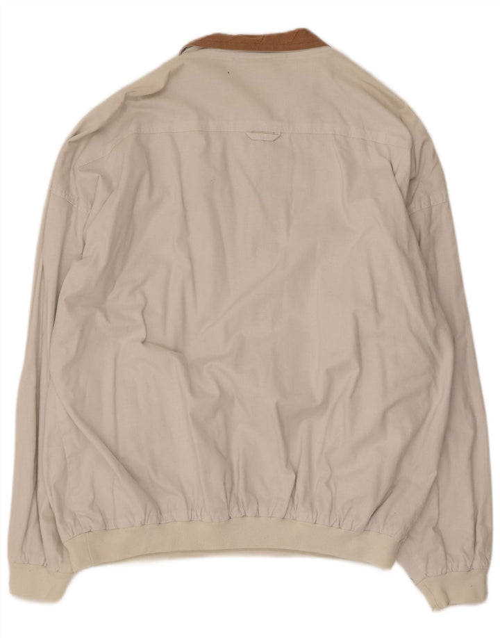 New Fast Herren-Sweatshirt mit Knopfkragen, groß, aus weißer Baumwolle