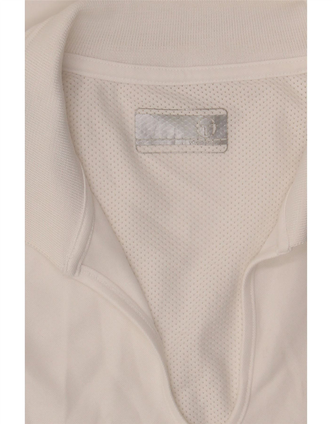SERGIO TACCHINI Damen Poloshirt UK 12 Mittelweiß Farbblock