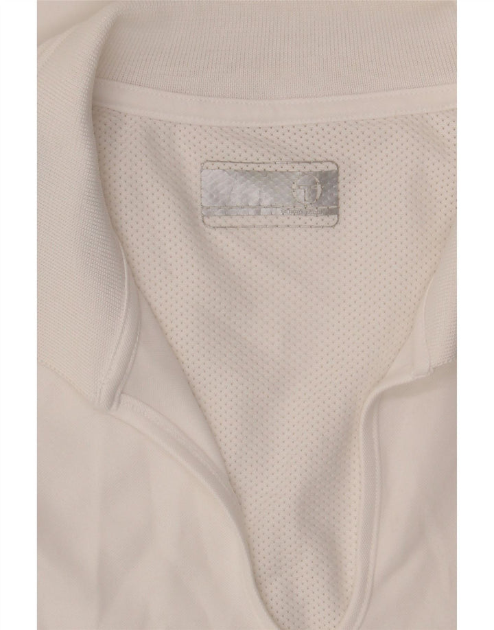 SERGIO TACCHINI Damen Poloshirt UK 12 Mittelweiß Farbblock