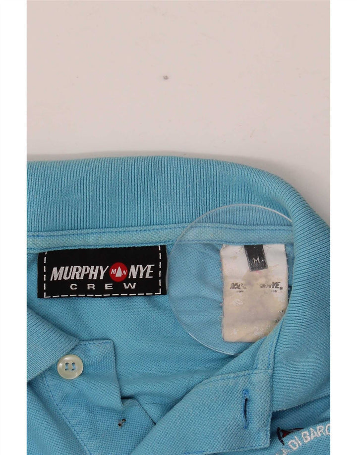 Murphy & Nye Herren-Poloshirt mit Grafik, Mittelblau