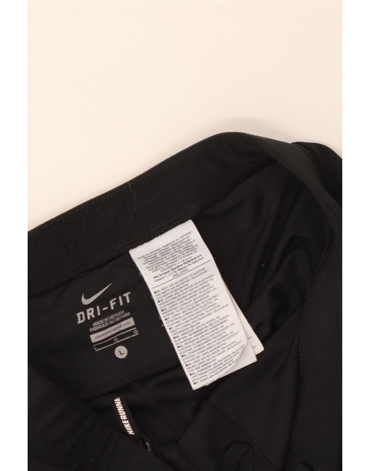 Nike Damen Dri Fit Leggings UK 14 Large Schwarz Polyester
