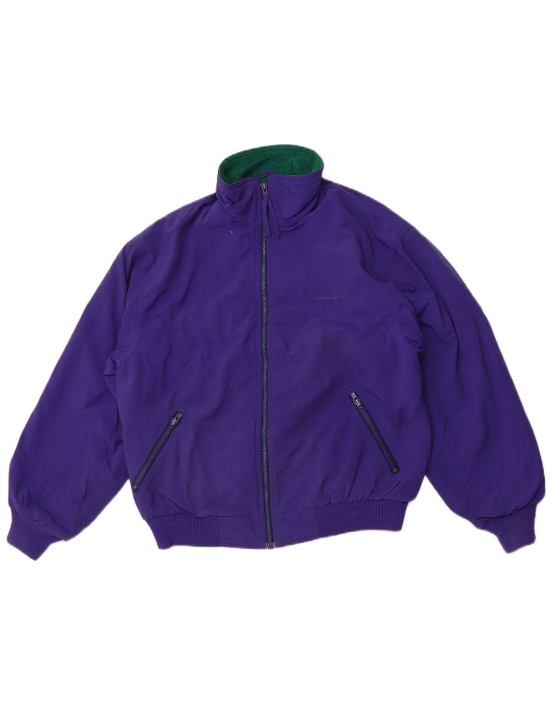 EDDIE BAUER Damen Bomberjacke UK 14 Medium Lila Nylon