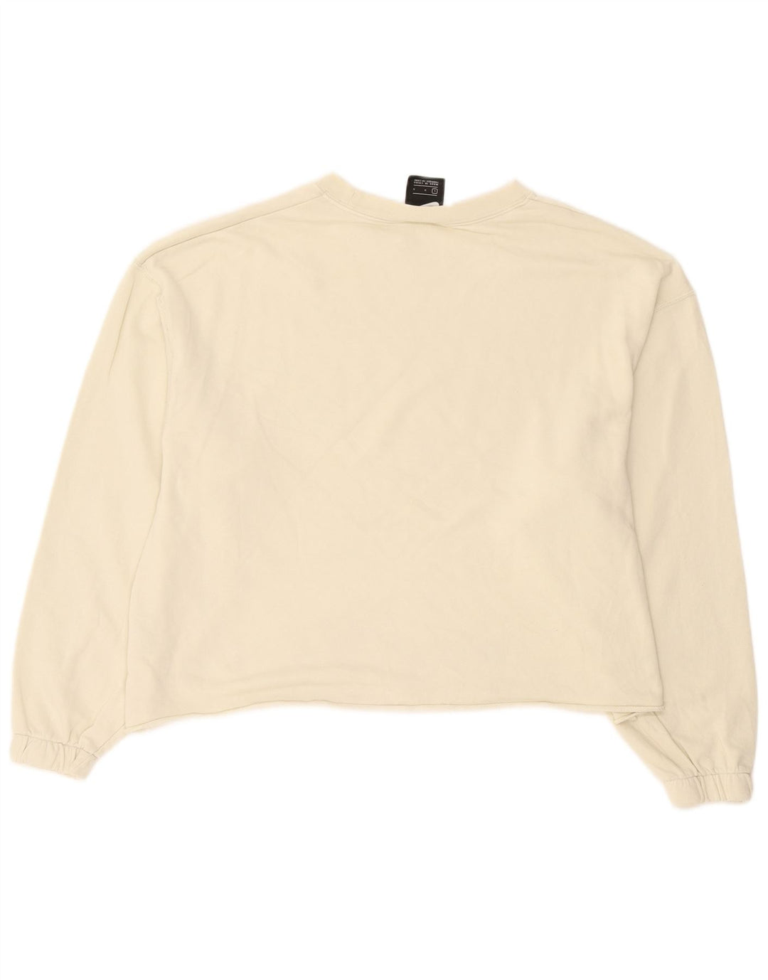 Nike Womens Graphic Oversized Sweatshirt Pullover UK 16 Large Beige Baumwolle