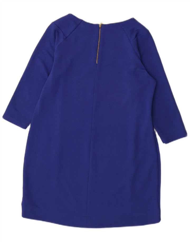 Marks & Spencer Damen Petite Etuikleid mit 3/4-Ärmeln, UK 12, Mittelblau