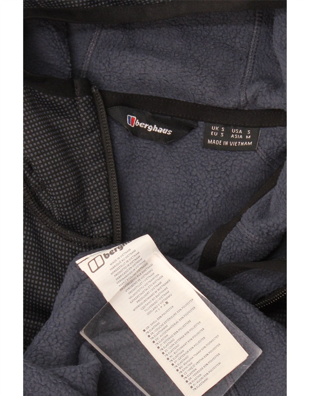 BERGHAUS Herren-Kapuzenpullover mit Reißverschluss, klein, marineblau, Polyester