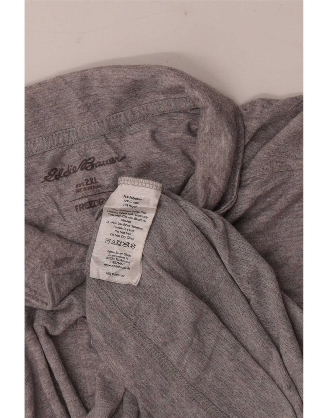 Eddie Bauer Herren Kurzarm-Poloshirt mit normaler Passform, 2XL, Grau, Polyester