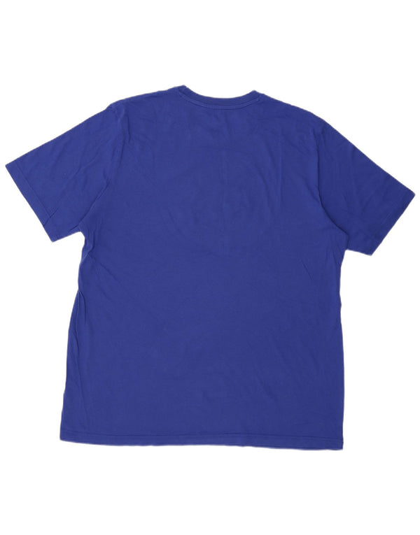 Adidas Mens Graphic T-Shirt Top XL Blue Cotton