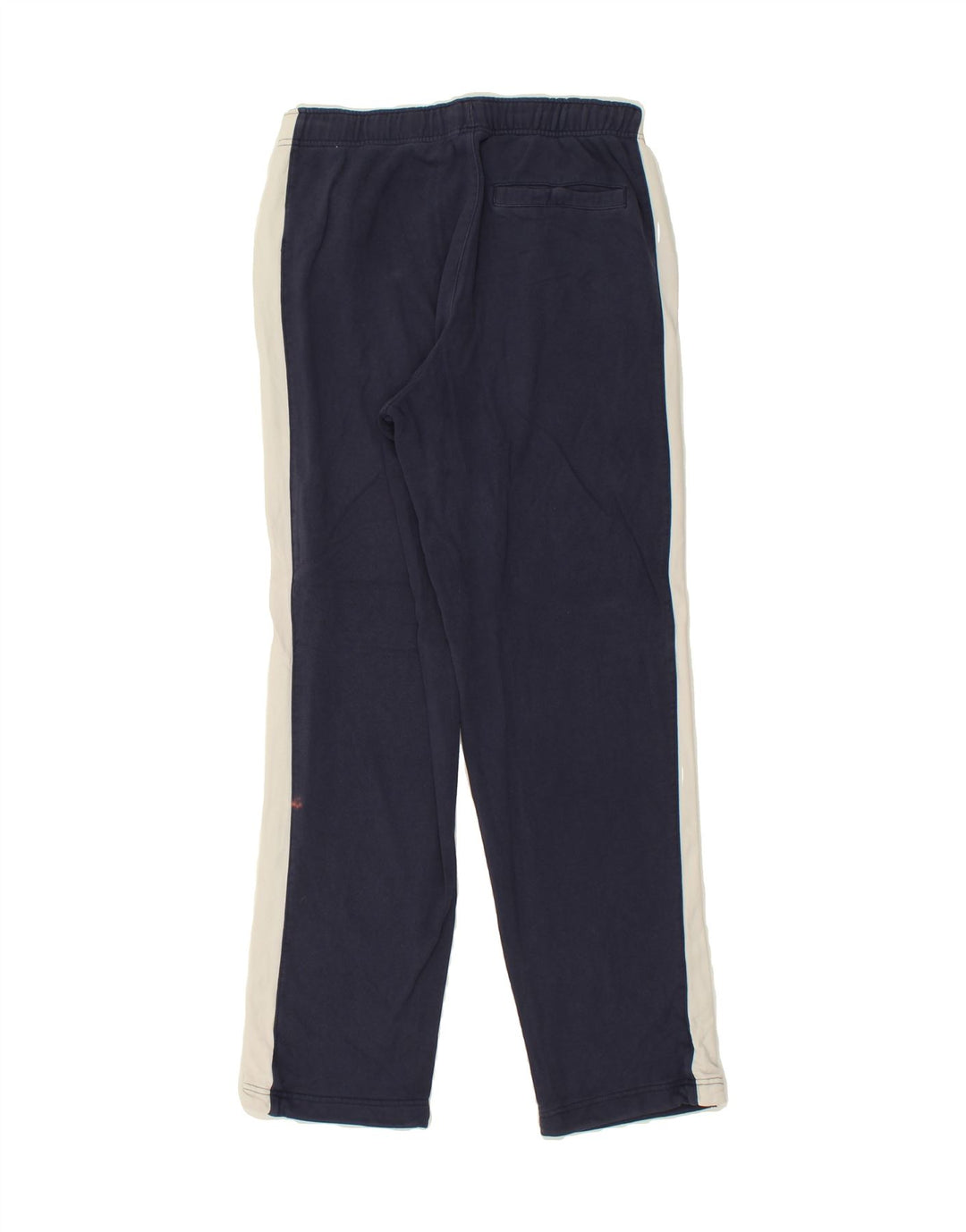 NIKE Mens Tracksuit Trousers Medium Navy Blue Colourblock Cotton Vintage Nike and Second-Hand Nike from Messina Hembry 