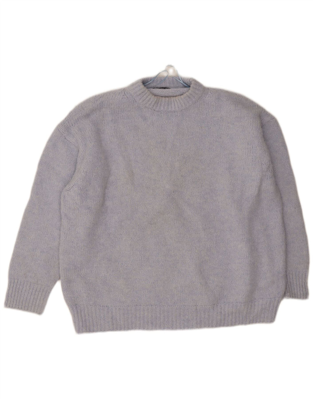 Zara Damen-Pullover, übergroß, Rundhalsausschnitt, Gr. 18, XL, Blau, Polyester