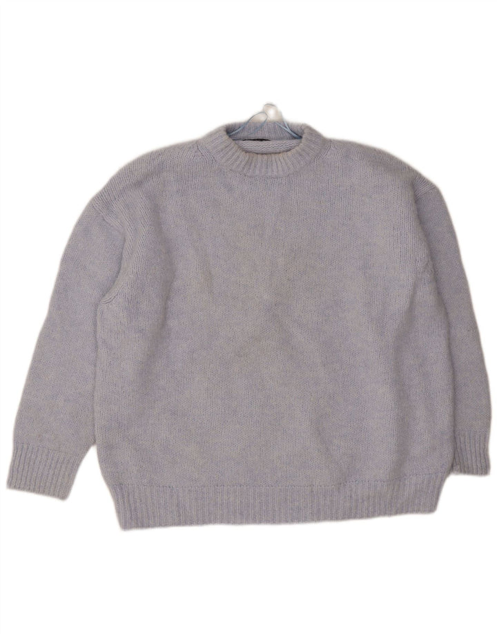 Zara Damen-Pullover, übergroß, Rundhalsausschnitt, Gr. 18, XL, Blau, Polyester