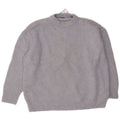 Zara Damen-Pullover, übergroß, Rundhalsausschnitt, Gr. 18, XL, Blau, Polyester