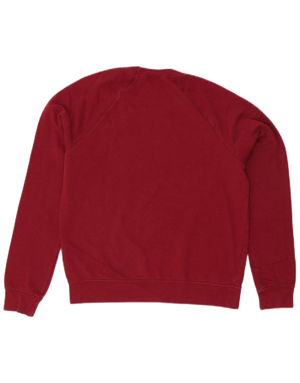 Nike Womens Graphic Oversized Sweatshirt Pullover UK 10 Small Burgund Baumwolle
