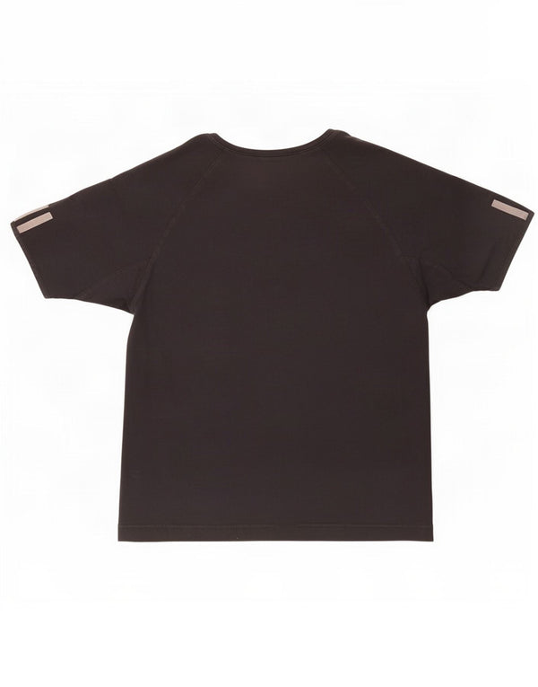 Adidas Damen T-Shirt Top UK 14 Mittelgraue Baumwolle